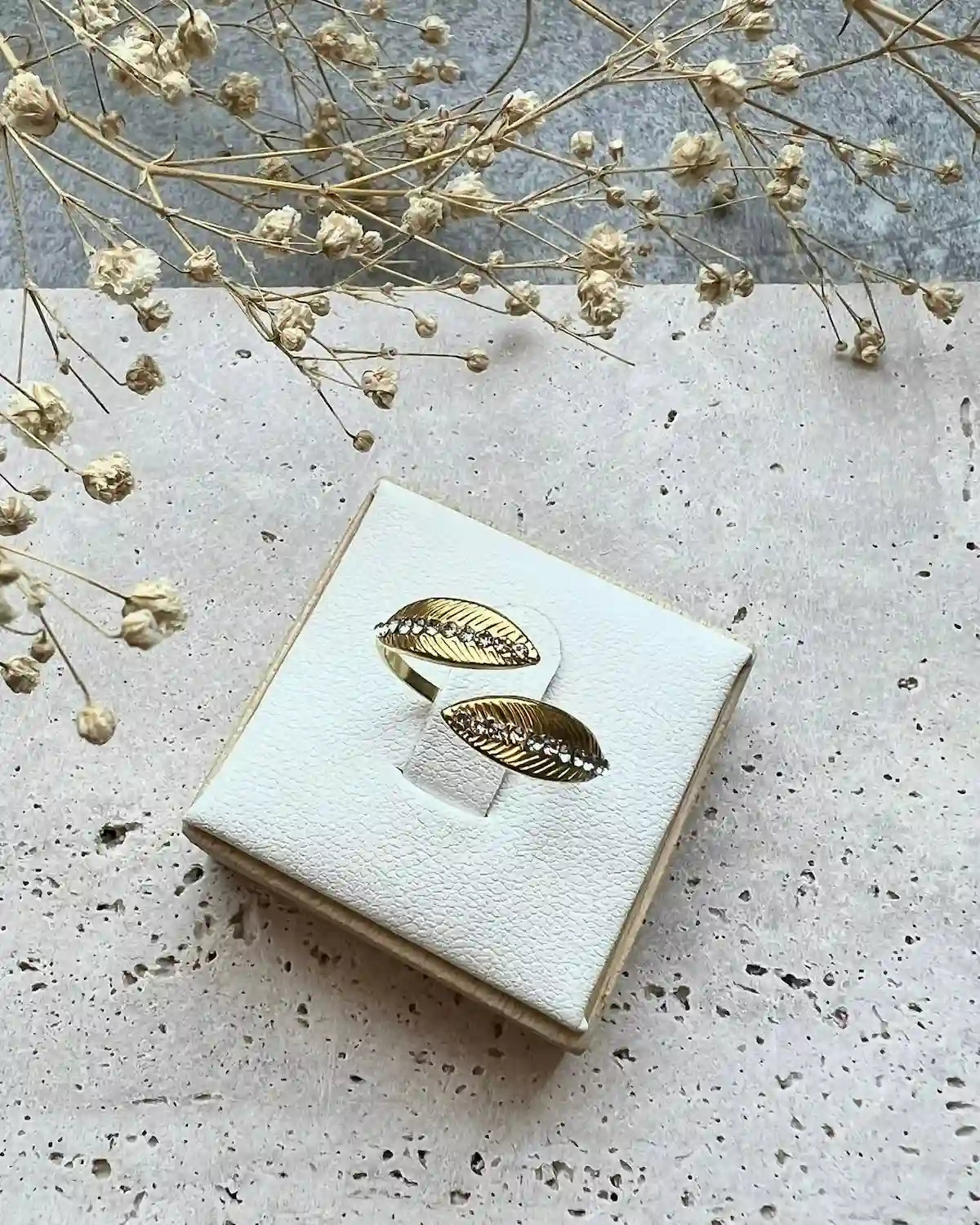 SIERRA || Anillo Hojas Ajustable