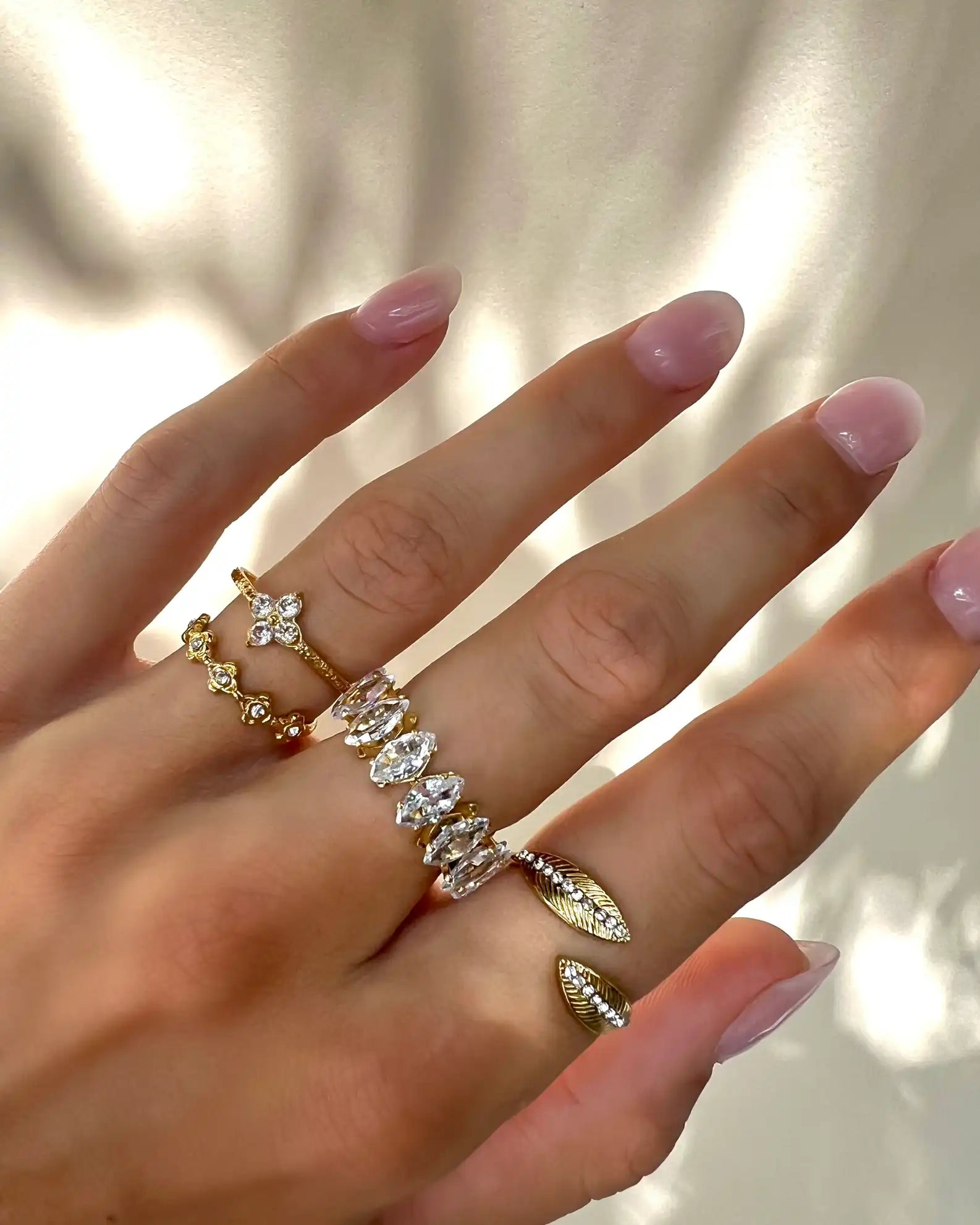 AURA || Anillo Trébol Ajustable