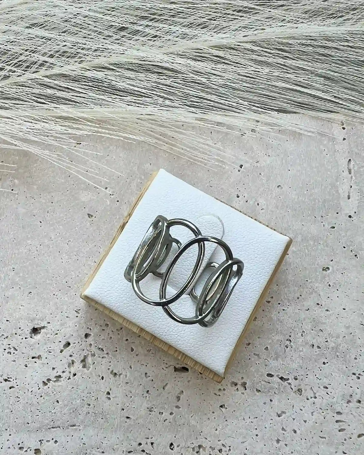LUNA || Anillo Ajustable Plateado