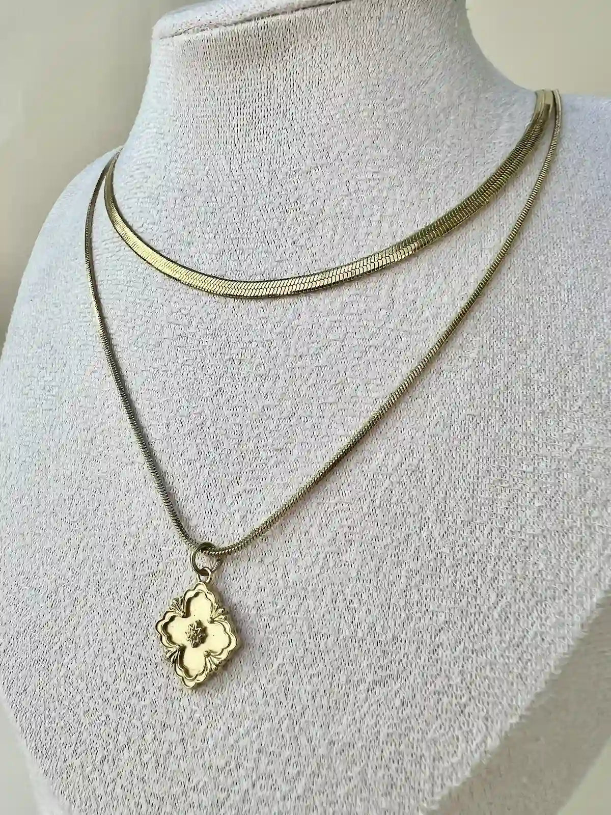 ATENEA || Collar Doble Cadena