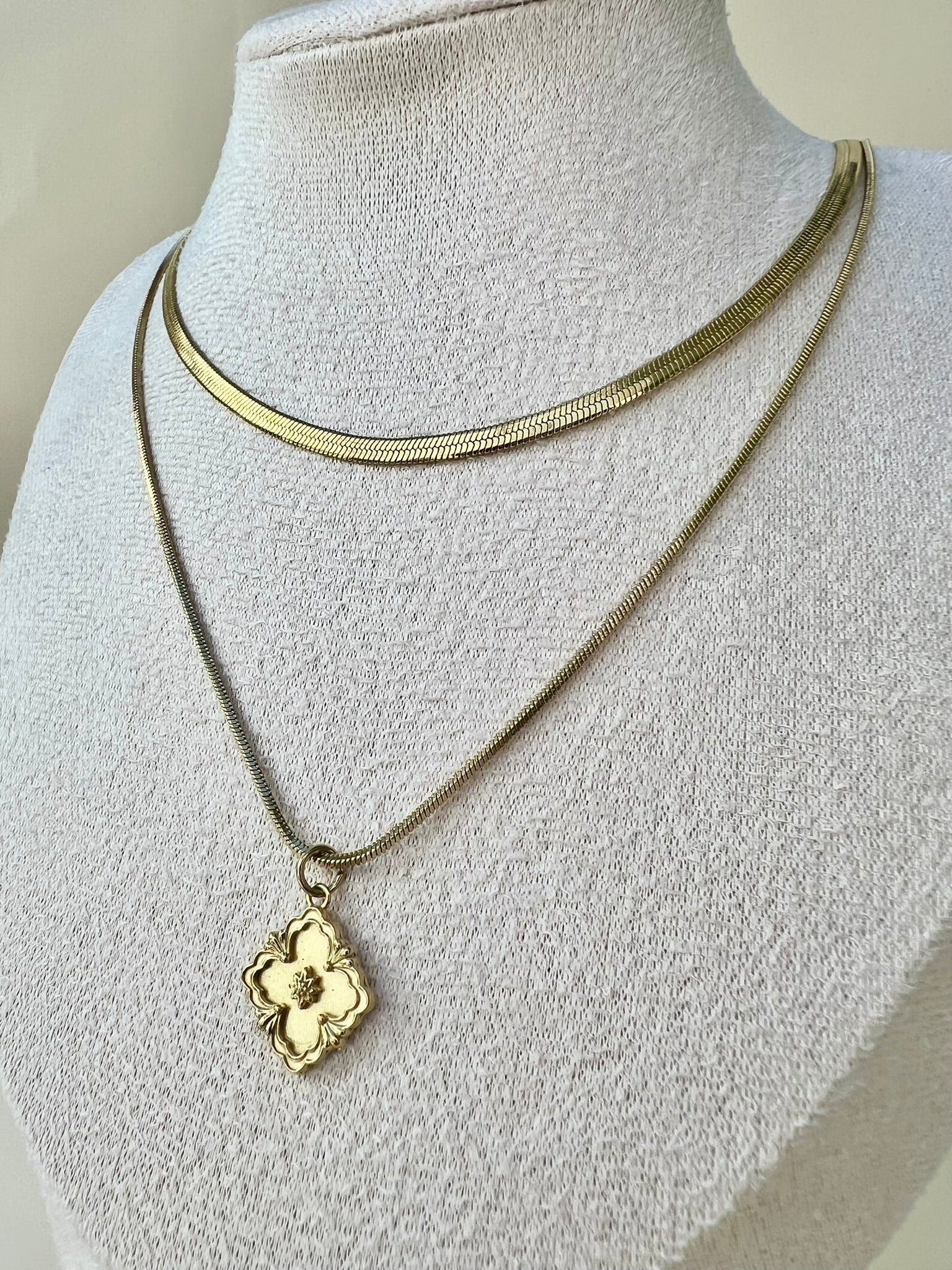 ATENEA || Collar Doble Cadena