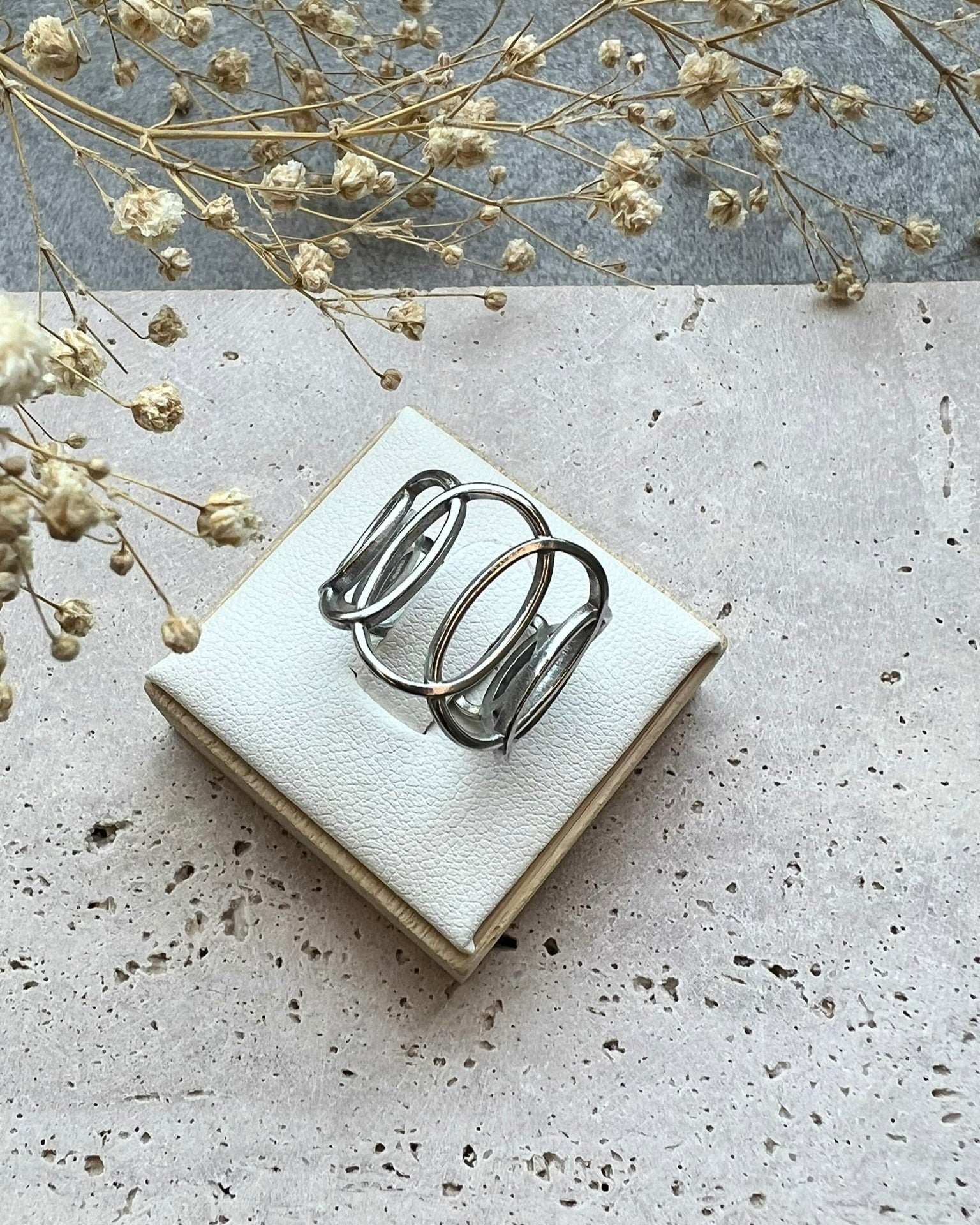 LUNA || Anillo Ajustable Plata