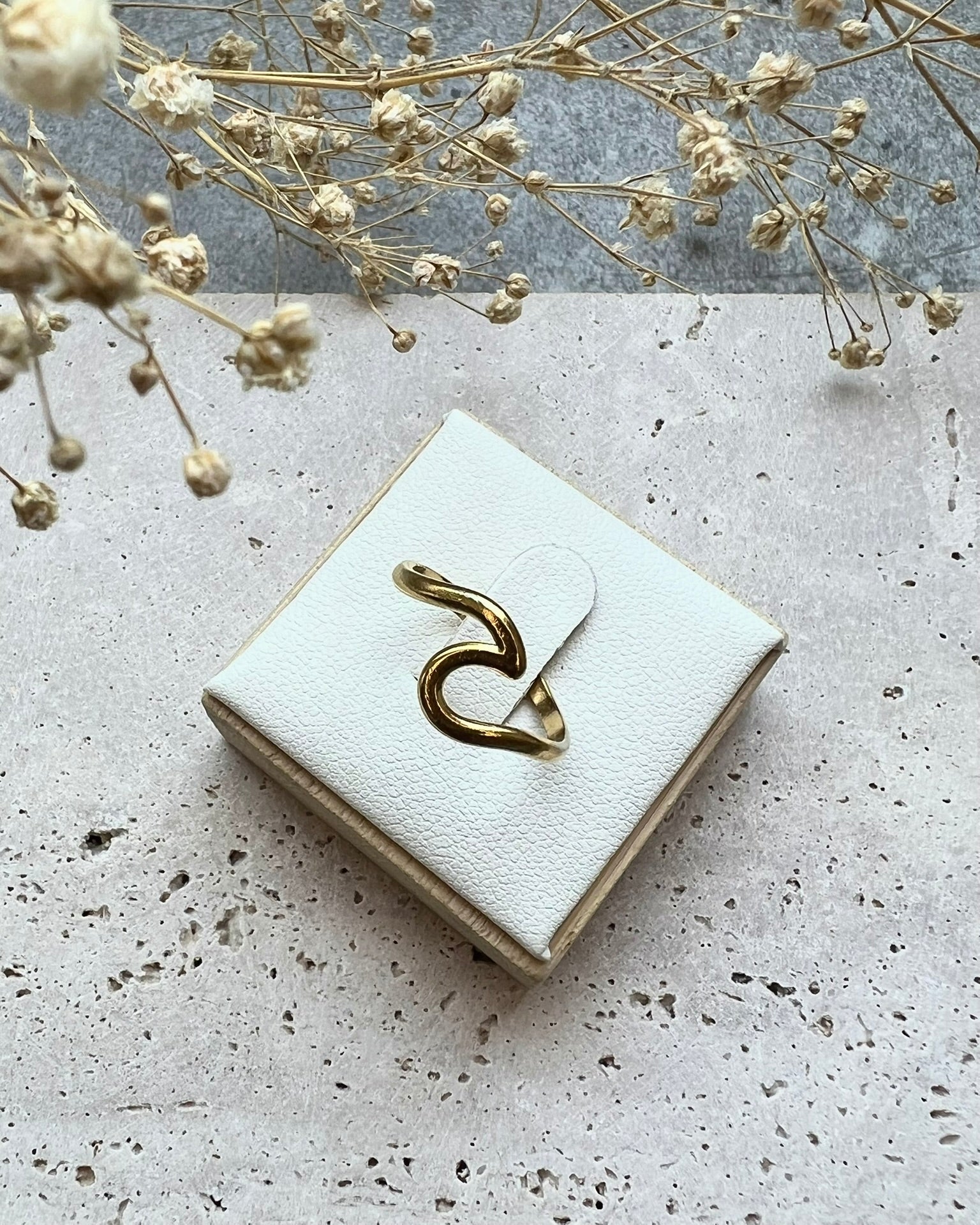 OLEA || Anillo Ola Ajustable Oro