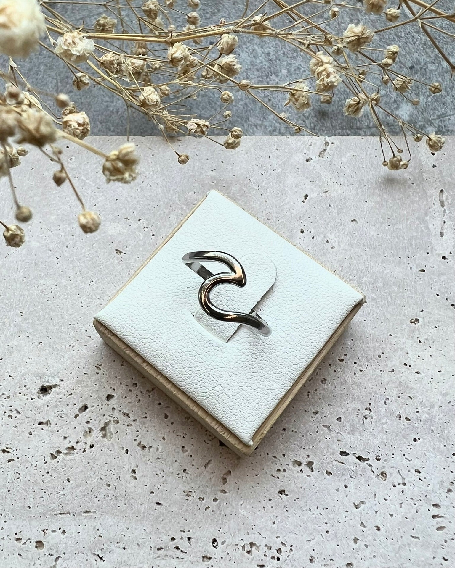 OLEA || Anillo Ola Ajustable Plata