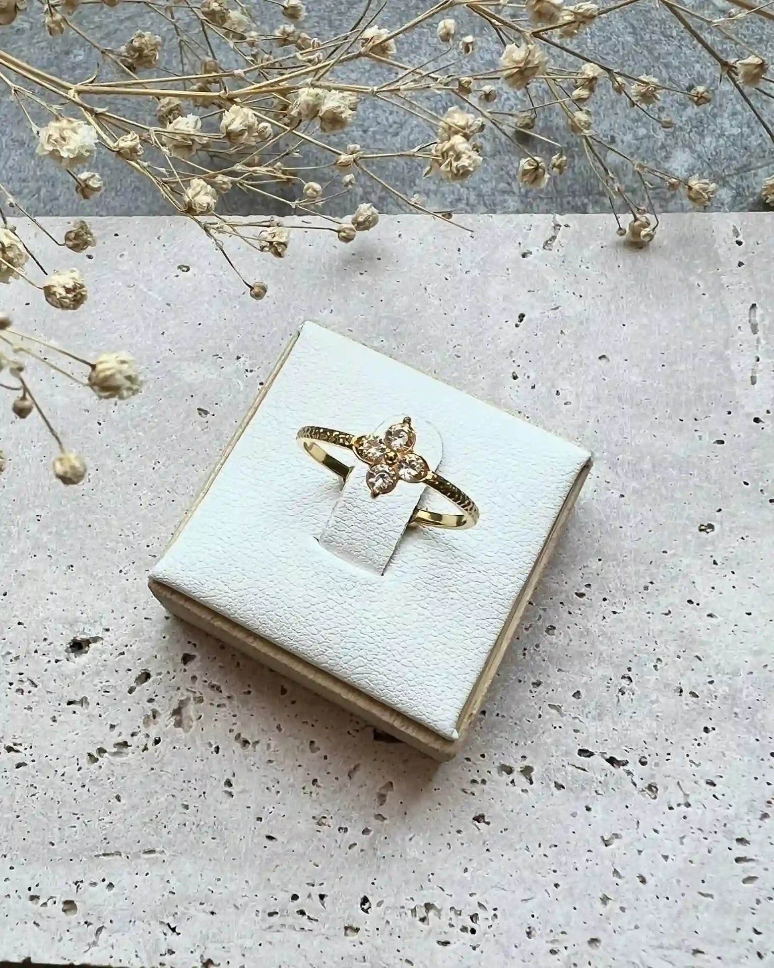AURA || Anillo Trébol Ajustable