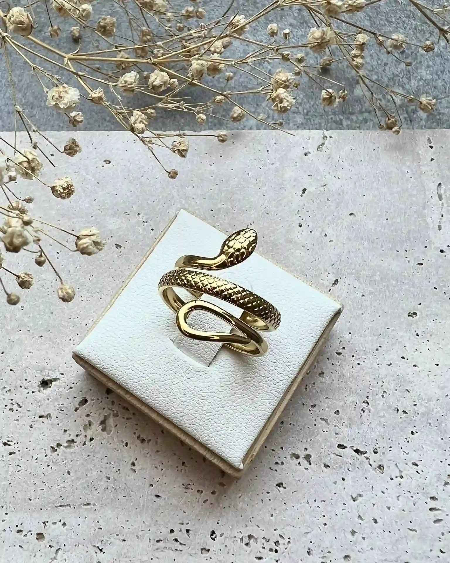 SELENE || Anillo Serpiente Ajustable