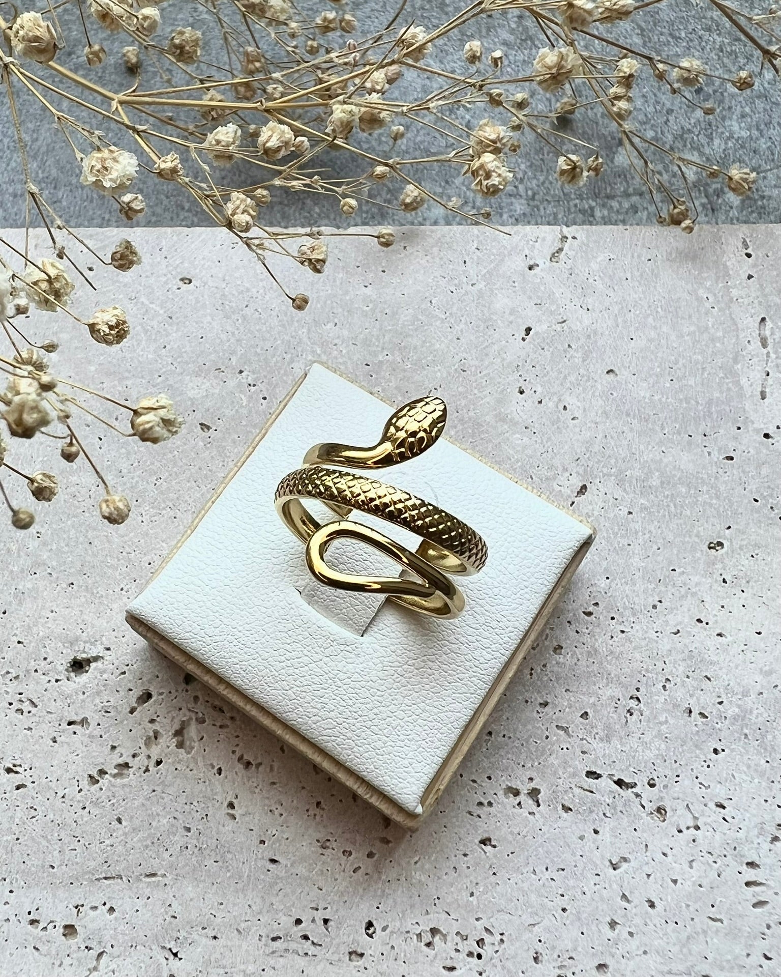 SELENE || Anillo Serpiente Ajustable